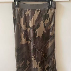 ATM Anthony Thomas Melillo Camo Silk Skirt